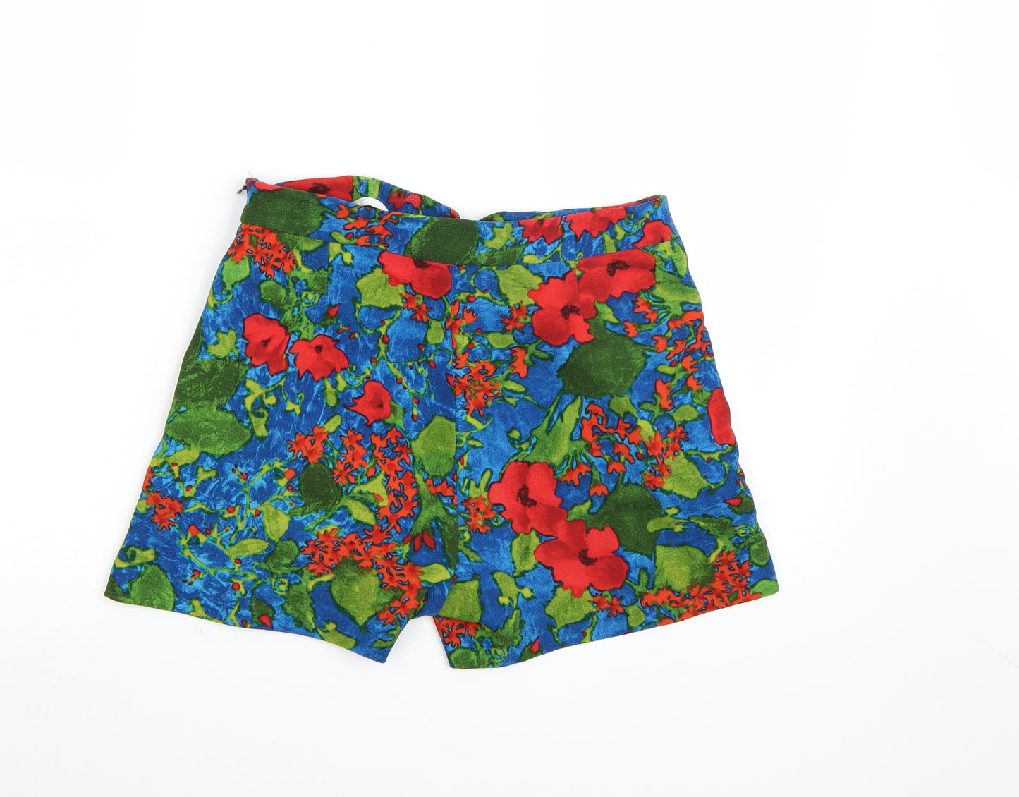 Zara Womens Multicoloured Floral  Paperbag Shorts Size M