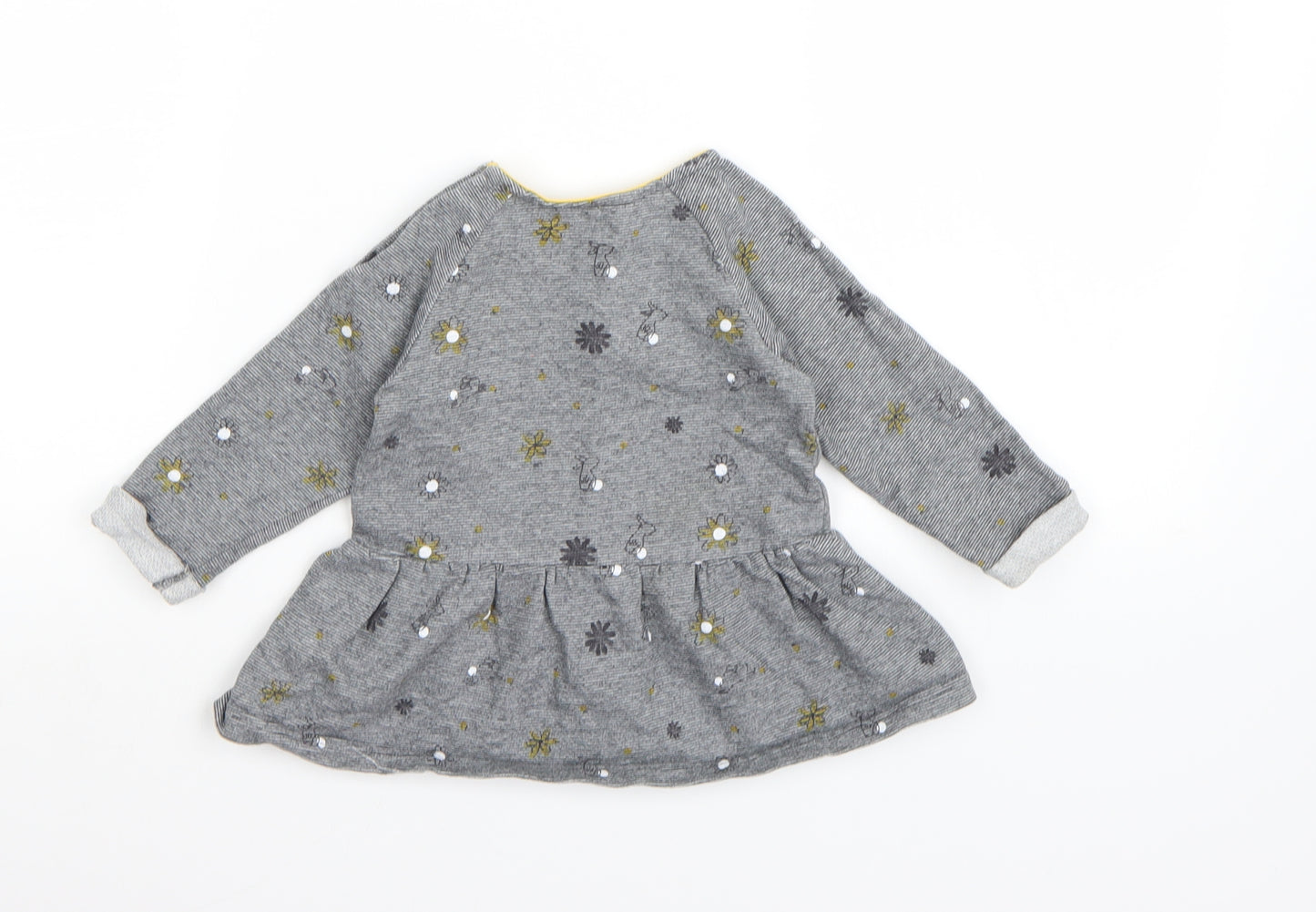 Nutmeg Girls Grey  Jersey Pullover Jumper Size 9-12 Months