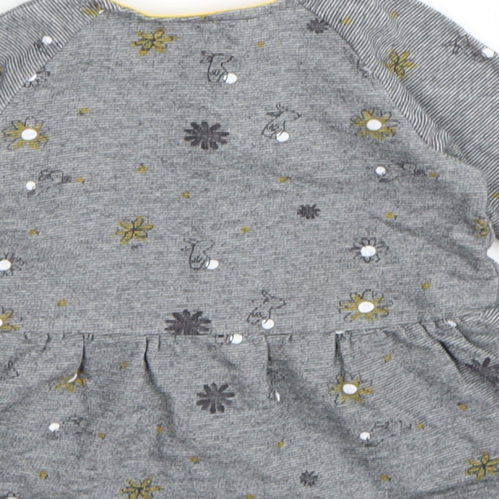 Nutmeg Girls Grey  Jersey Pullover Jumper Size 9-12 Months