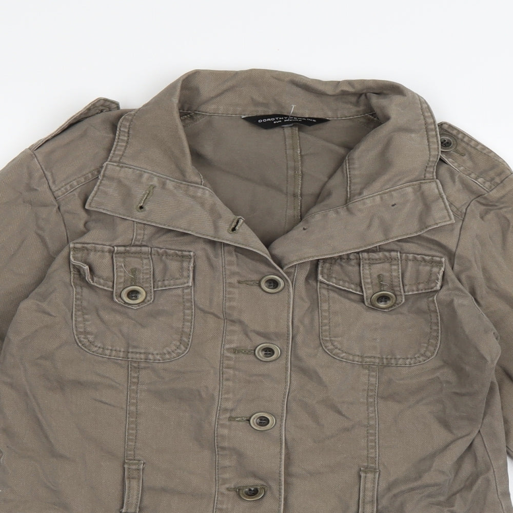 Dorothy Perkins Womens Green  Denim Jacket  Size 8