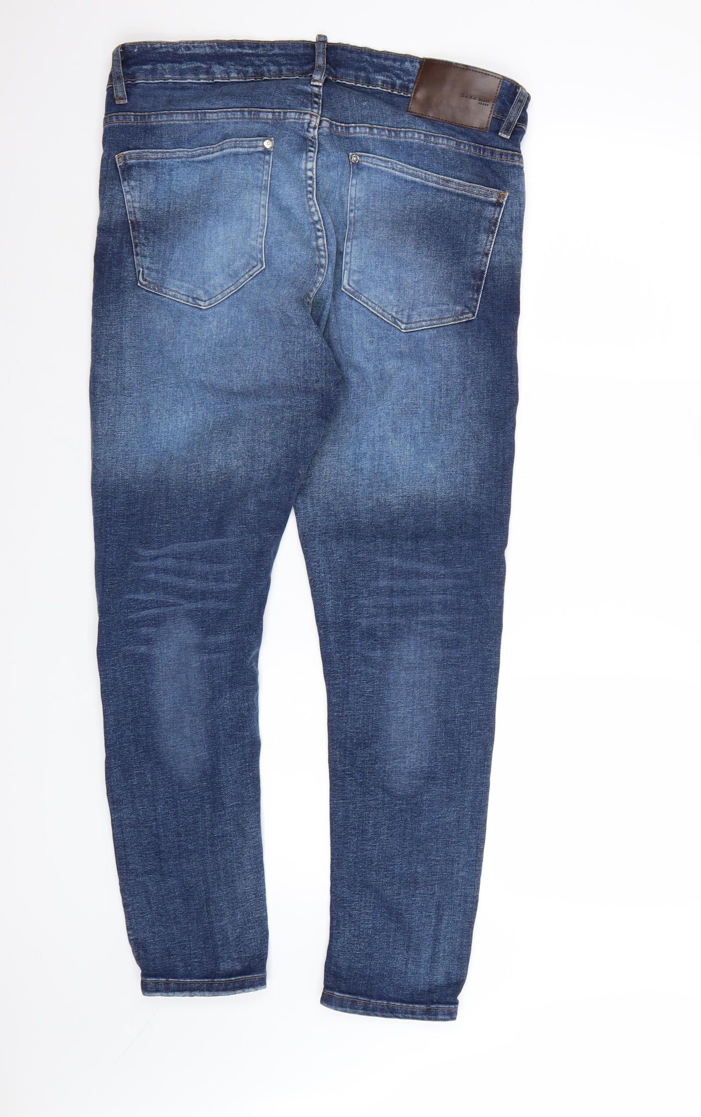 ZARA Man Mens Blue  Denim Straight Jeans Size S L28 in