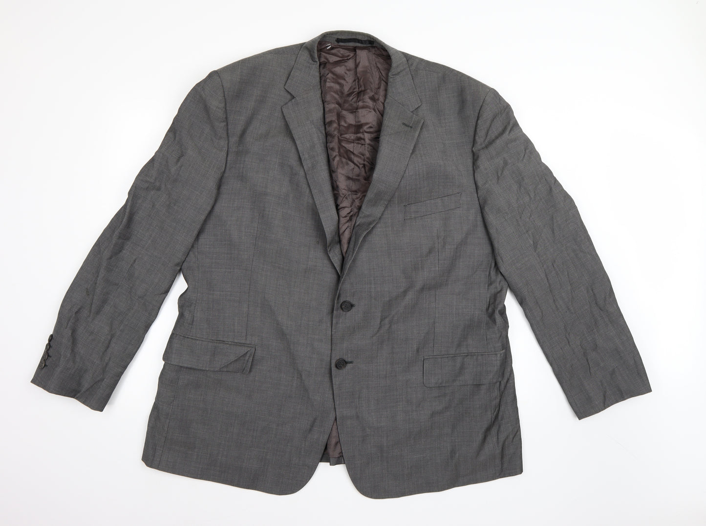 Marks and Spencer Mens Grey  Rayon Jacket Suit Jacket Size 48