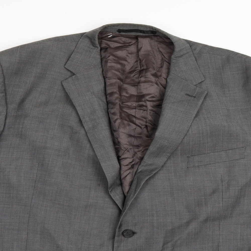 Marks and Spencer Mens Grey  Rayon Jacket Suit Jacket Size 48