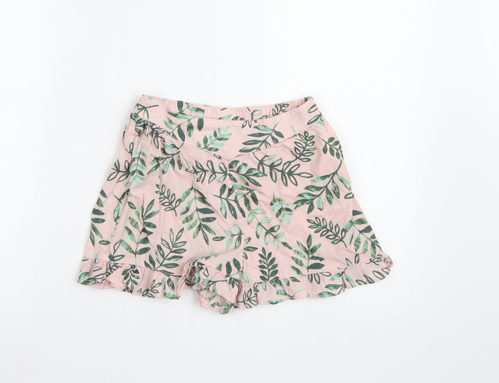 George Girls Pink Floral  Hot Pants Shorts Size 6-7 Years