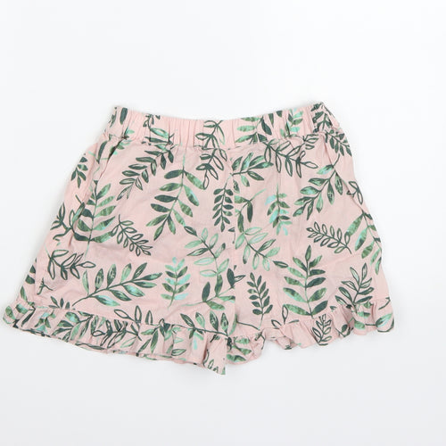 George Girls Pink Floral  Hot Pants Shorts Size 6-7 Years