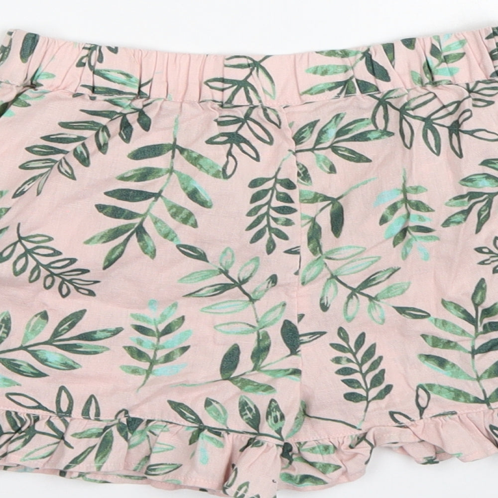 George Girls Pink Floral  Hot Pants Shorts Size 6-7 Years