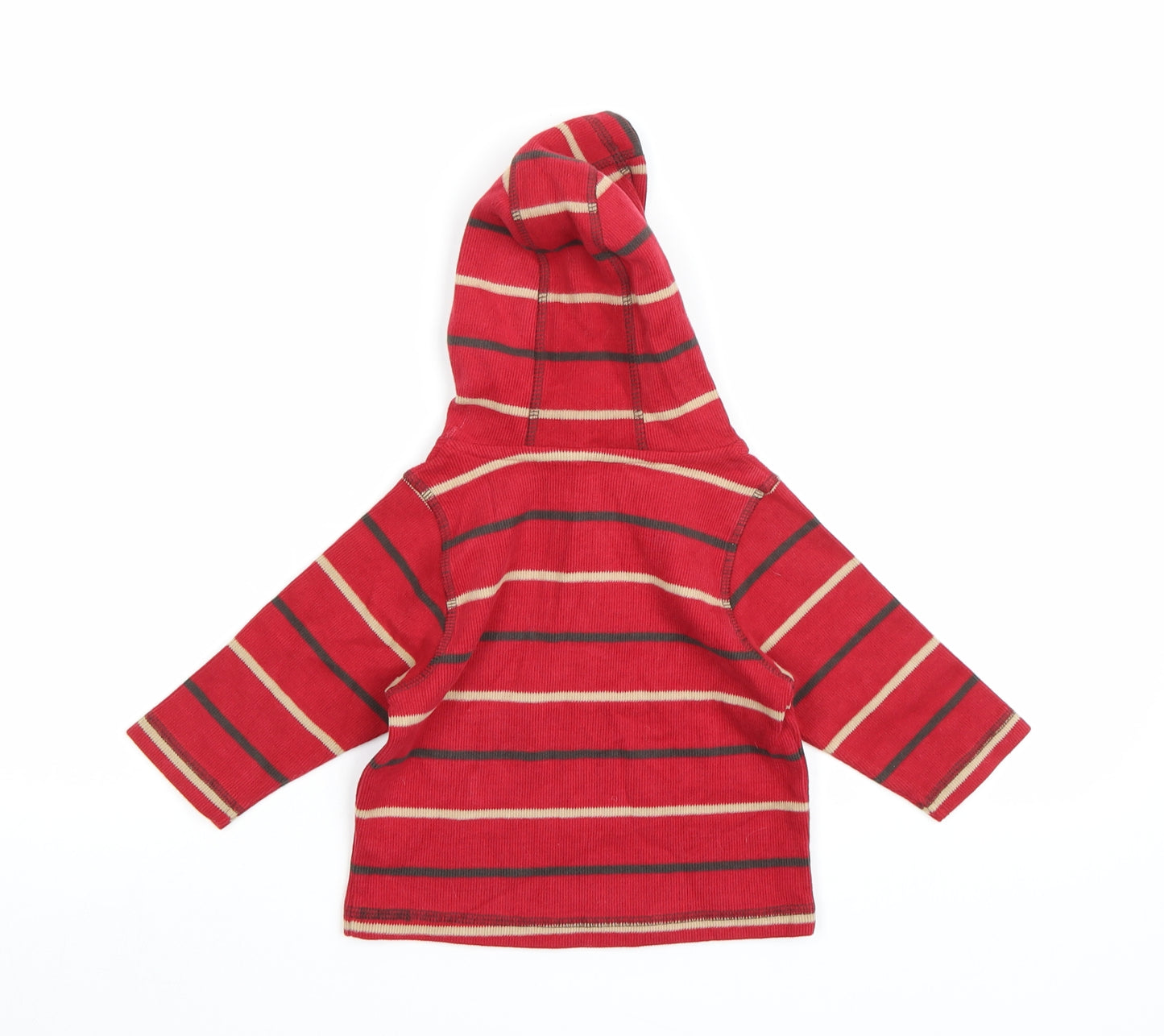 Marks and Spencer Boys Red Striped Knit Pullover Jumper Size 9-12 Months