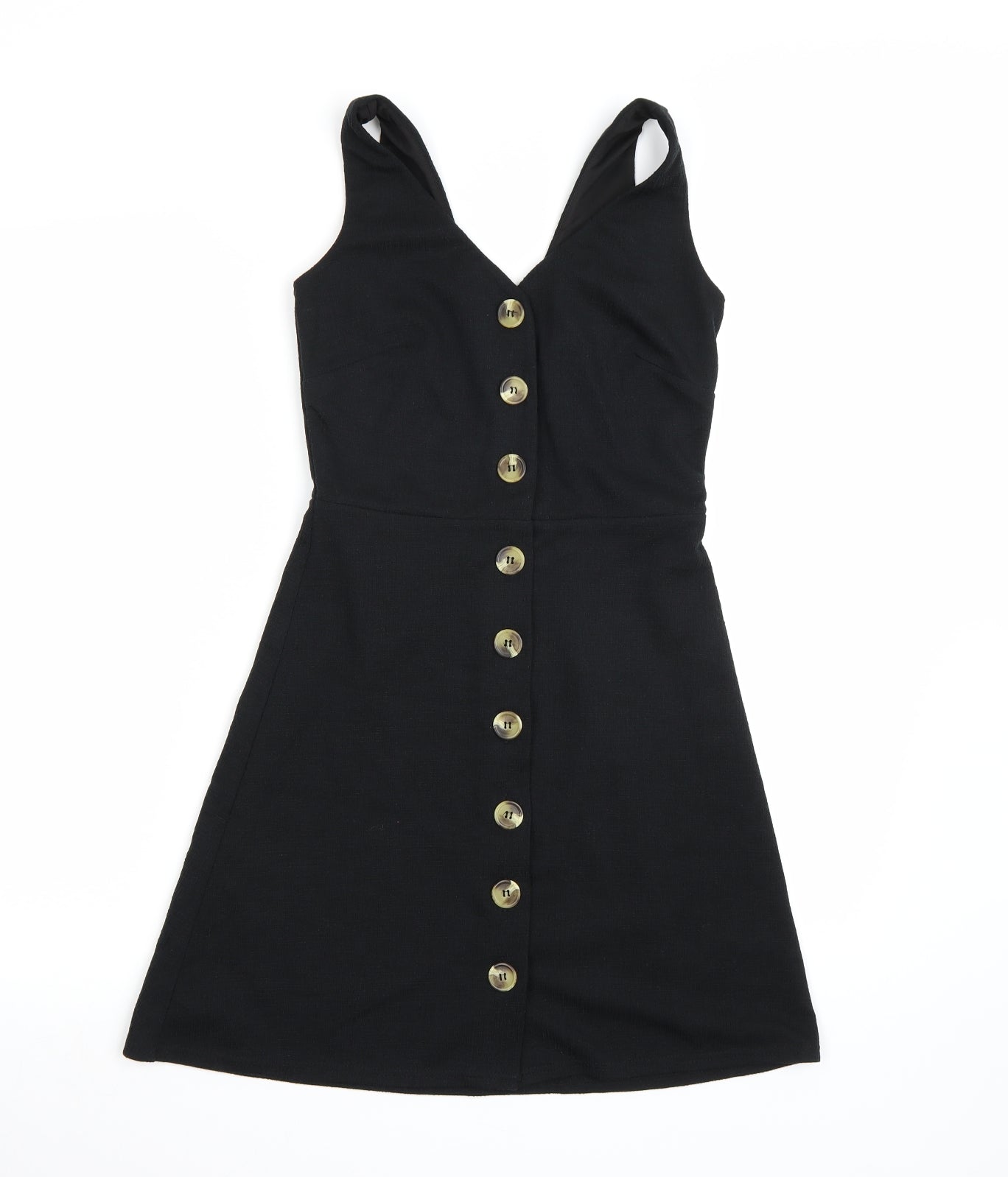 New Look Womens Black   Pinafore/Dungaree Dress  Size 6