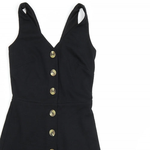 New Look Womens Black   Pinafore/Dungaree Dress  Size 6