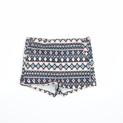 H&M Womens Multicoloured Geometric  Cut-Off Shorts Size 12