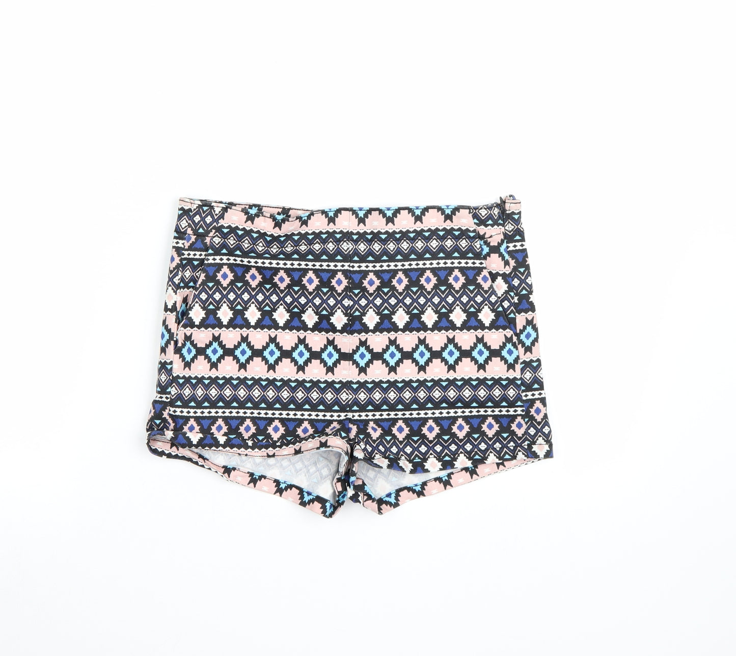 H&M Womens Multicoloured Geometric  Cut-Off Shorts Size 12
