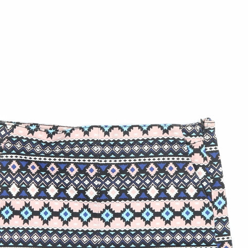 H&M Womens Multicoloured Geometric  Cut-Off Shorts Size 12