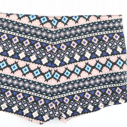 H&M Womens Multicoloured Geometric  Cut-Off Shorts Size 12