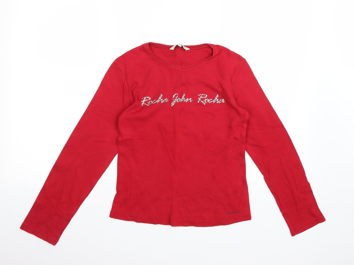 Rocha John Rocha Womens Red   Basic T-Shirt Size 10