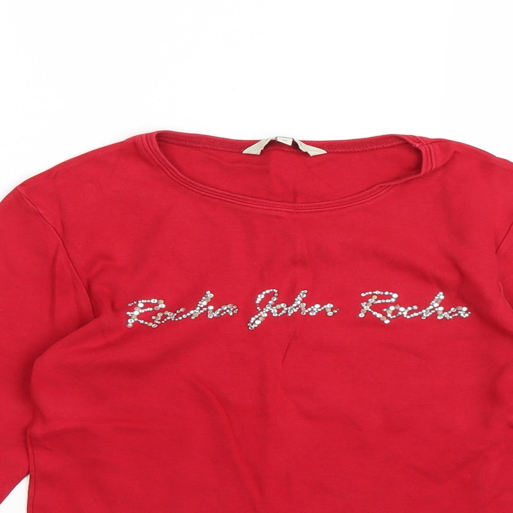 Rocha John Rocha Womens Red   Basic T-Shirt Size 10