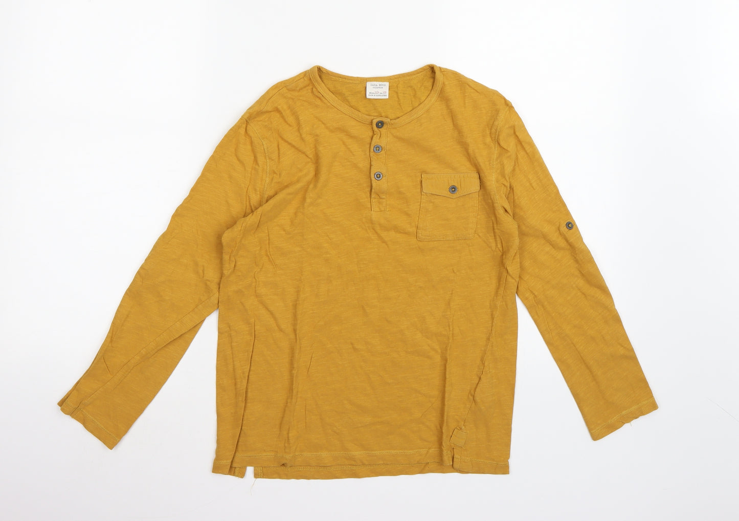 ZARA Boys Boys Yellow   Basic T-Shirt Size 11-12 Years