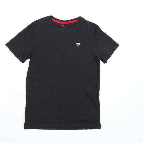 TU Boys Black   Basic T-Shirt Size 10 Years