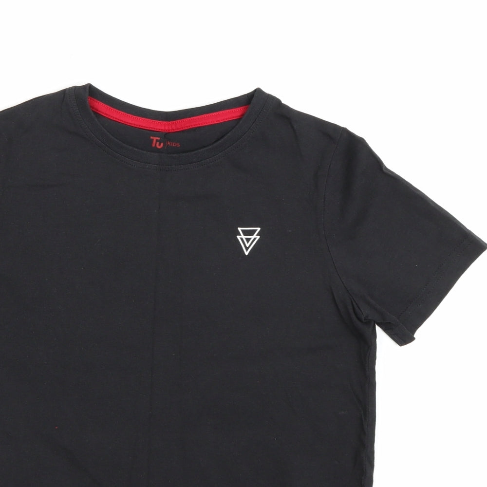 TU Boys Black   Basic T-Shirt Size 10 Years