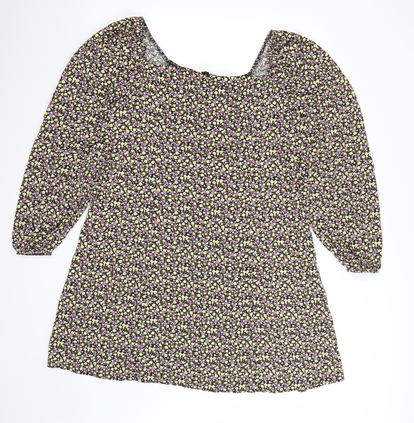 New Look Womens Multicoloured Floral  A-Line  Size 18
