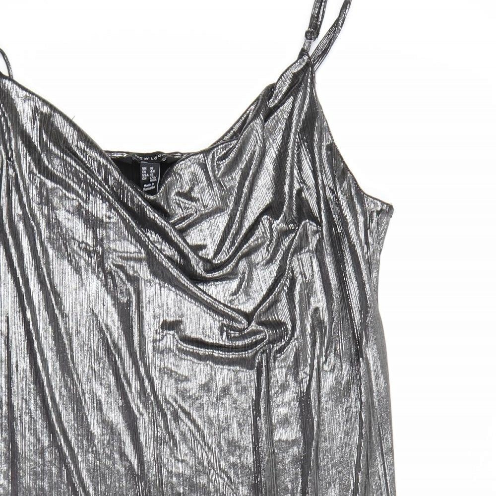 New Look Womens Silver   Camisole Tank Size 16