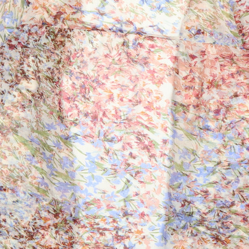 NEXT Womens Multicoloured Floral Chiffon Kimono Blouse Size 14
