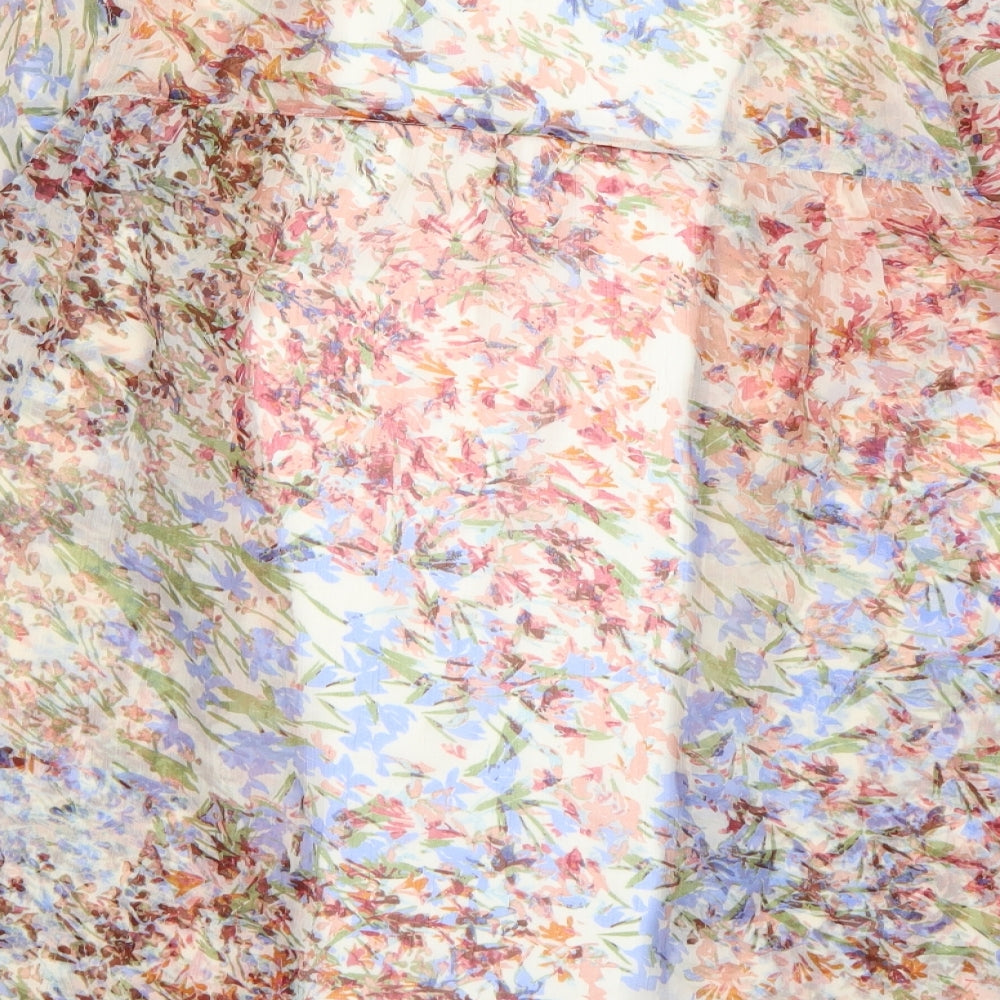 NEXT Womens Multicoloured Floral Chiffon Kimono Blouse Size 14