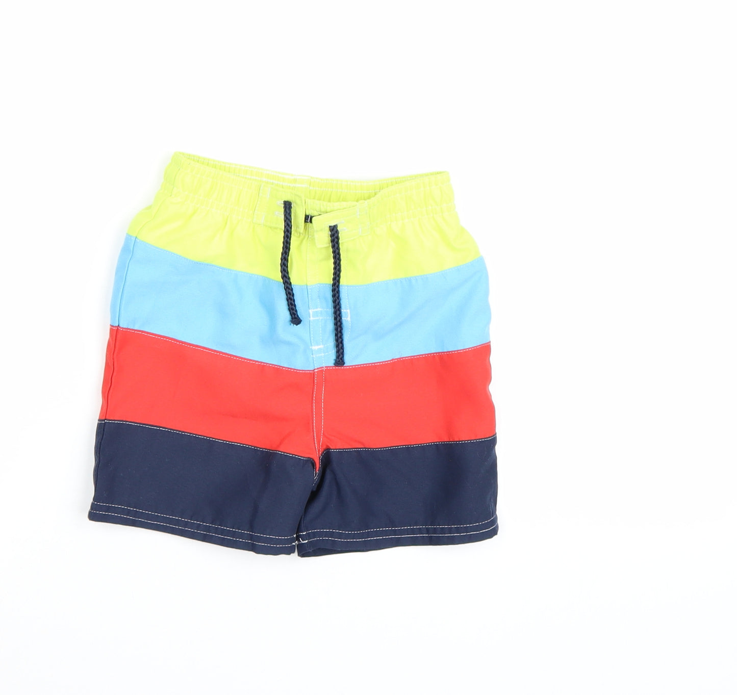 F&F Baby Multicoloured Striped  Cropped Trousers Size 12-18 Months  - Swim shorts