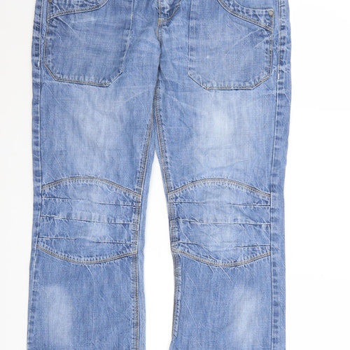 Bench Womens Blue  Denim Straight Jeans  L30 in