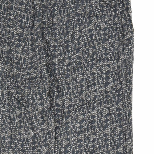 NEXT Womens Grey Geometric  Harem Trousers Size 12 L26 in