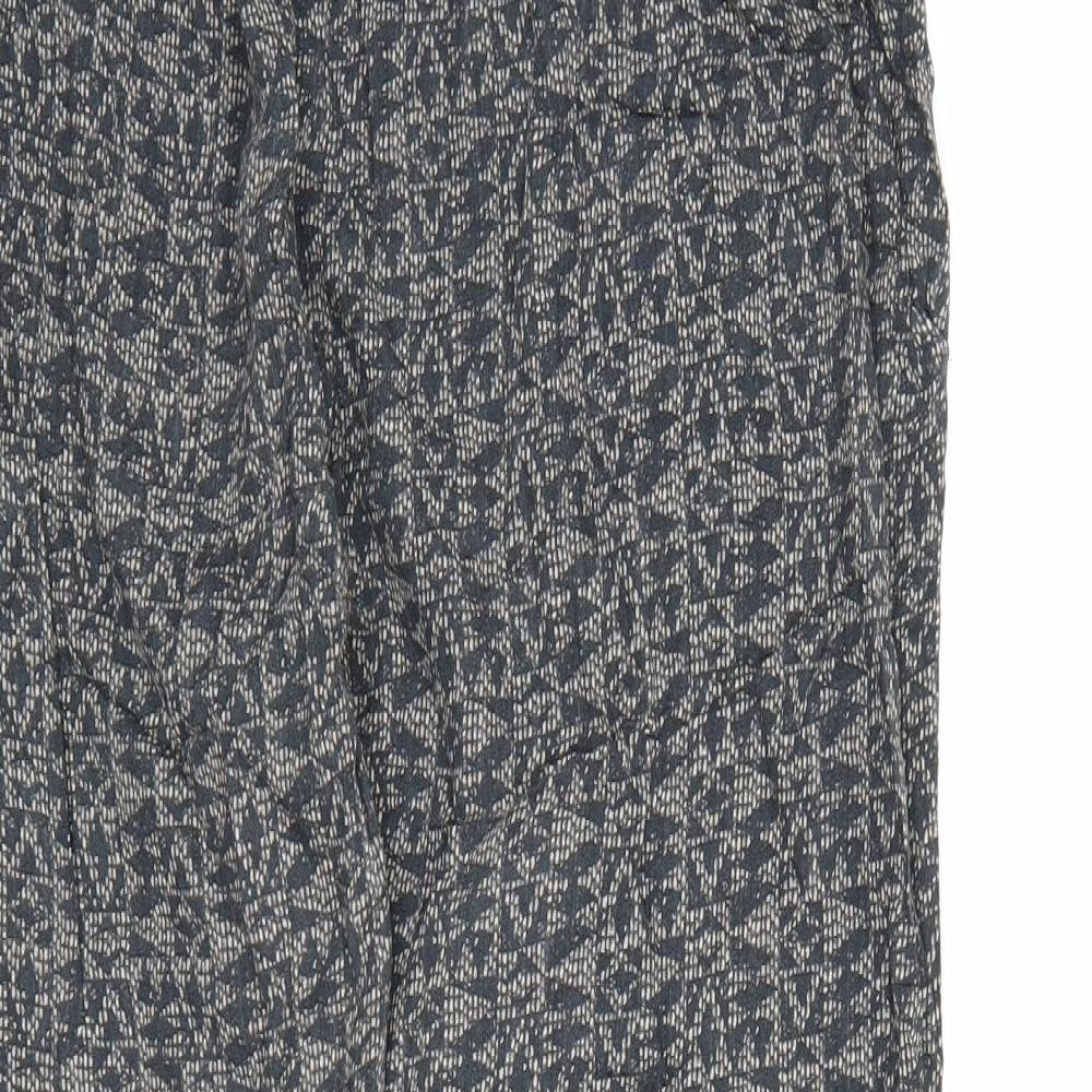 NEXT Womens Grey Geometric  Harem Trousers Size 12 L26 in