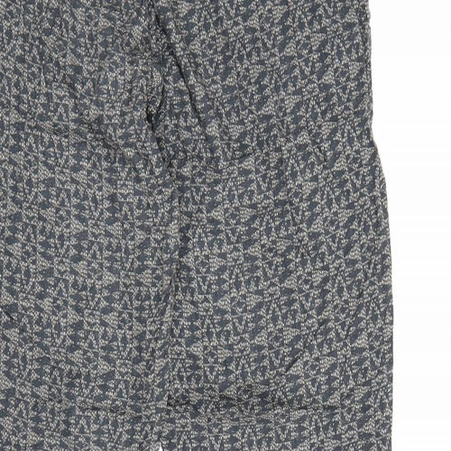 NEXT Womens Grey Geometric  Harem Trousers Size 12 L26 in