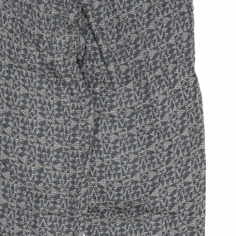 NEXT Womens Grey Geometric  Harem Trousers Size 12 L26 in