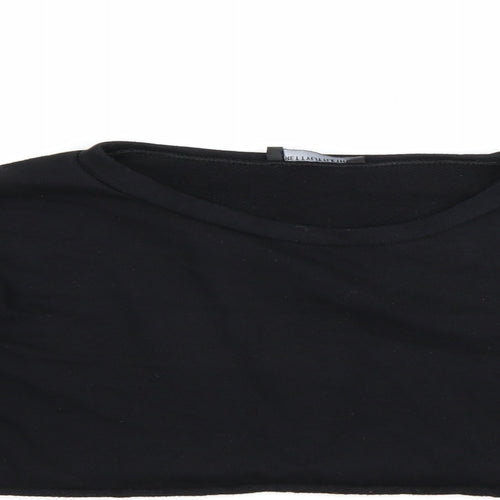 PRETTYLITTLETHING Womens Black  Jersey Pullover Sweatshirt Size 6