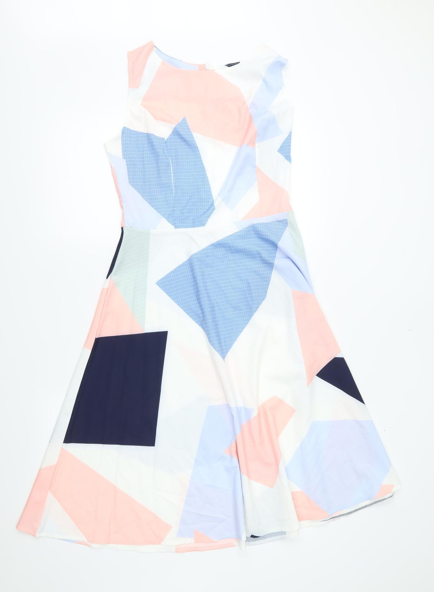 Preworn Womens White Colourblock  A-Line  Size L