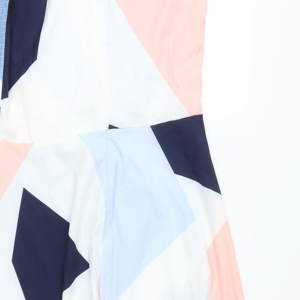 Preworn Womens White Colourblock  A-Line  Size L