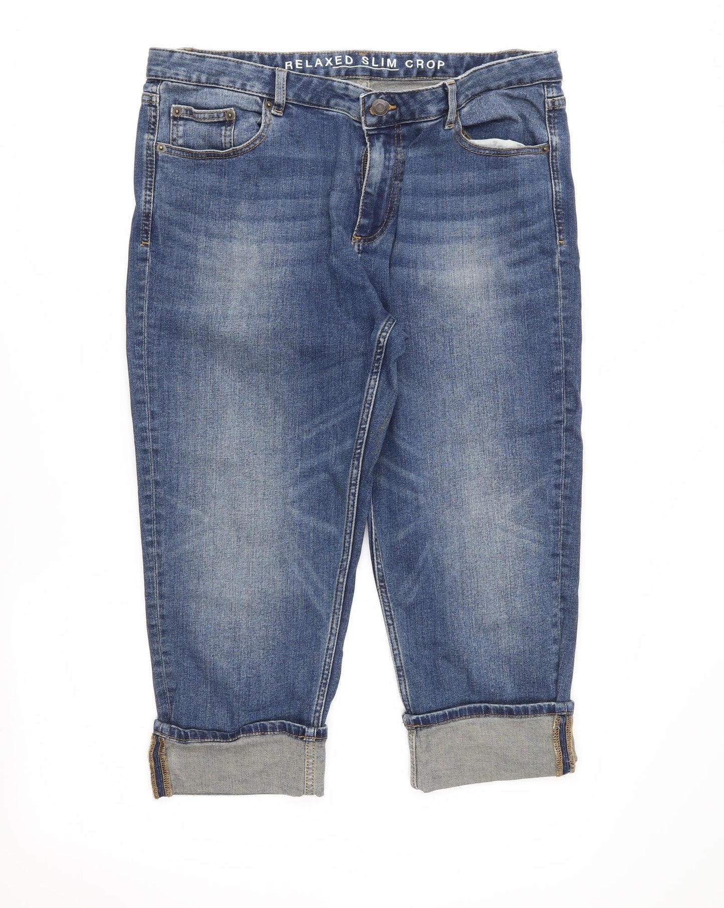 M&S Womens Blue   Bermuda Shorts Size 14