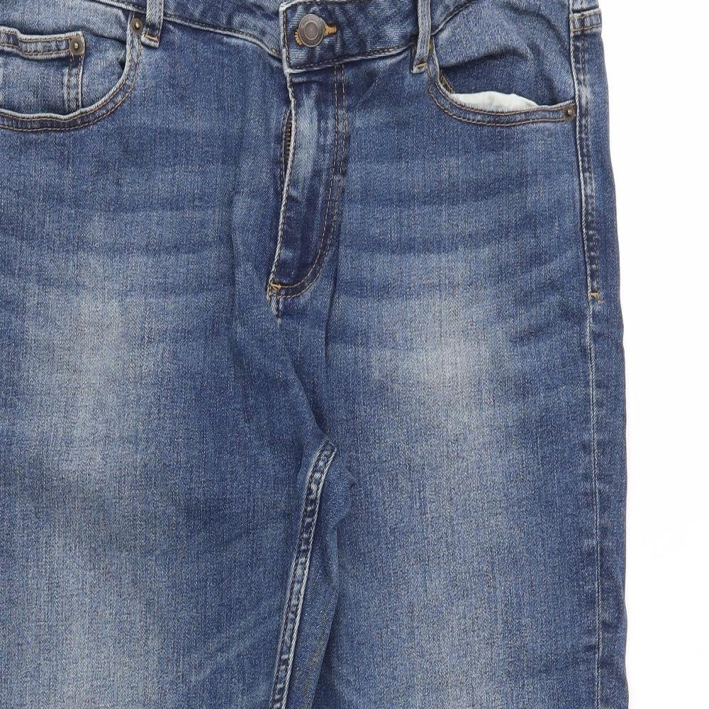 M&S Womens Blue   Bermuda Shorts Size 14
