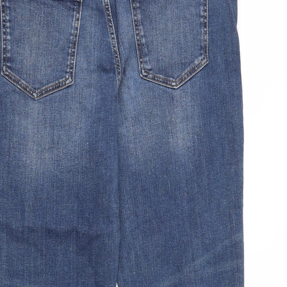 M&S Womens Blue   Bermuda Shorts Size 14