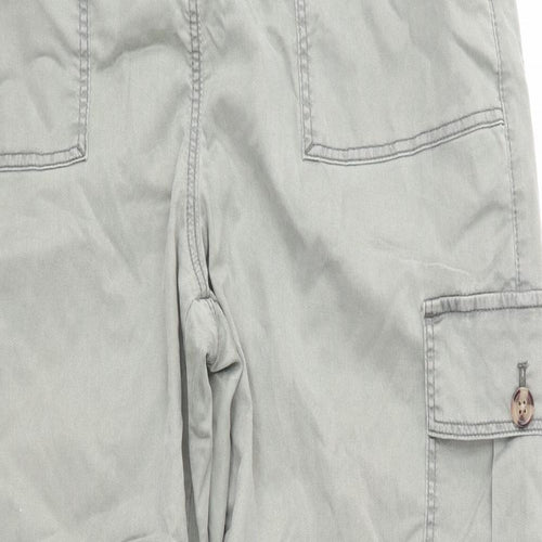 M&S Womens Green   Cargo Trousers Size 14 L28 in