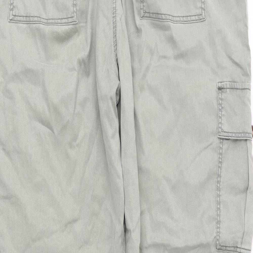 M&S Womens Green   Cargo Trousers Size 14 L28 in