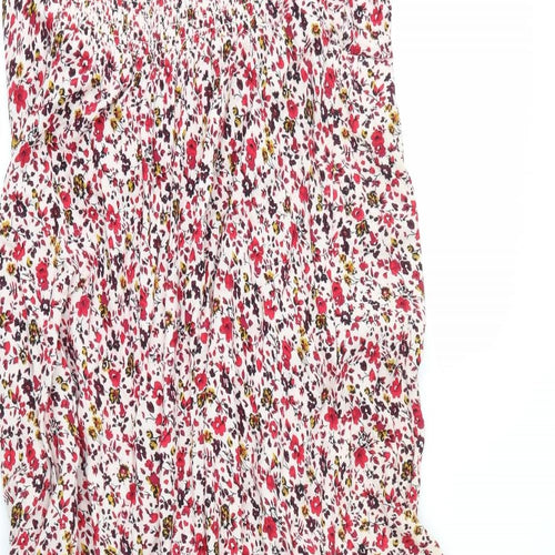 M&S Womens Red Floral  Trapeze & Swing  Size 10