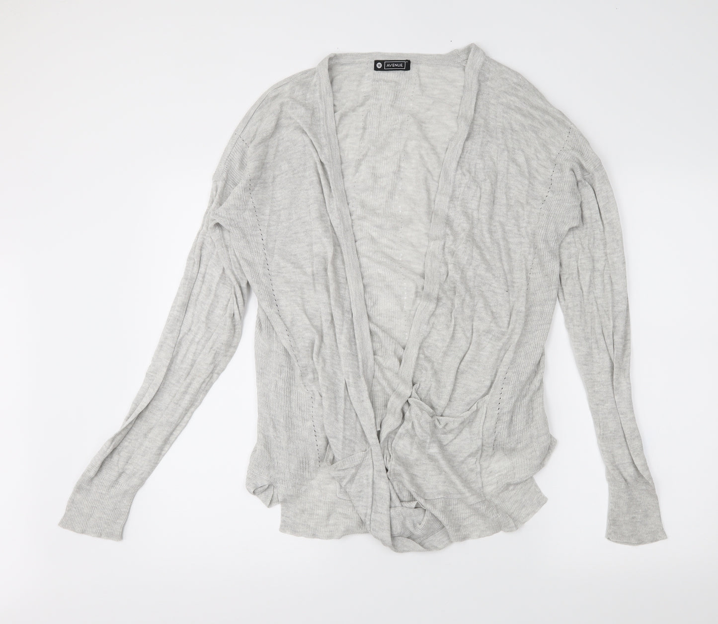 Avenue Womens Grey   Cardigan Jumper Size 16