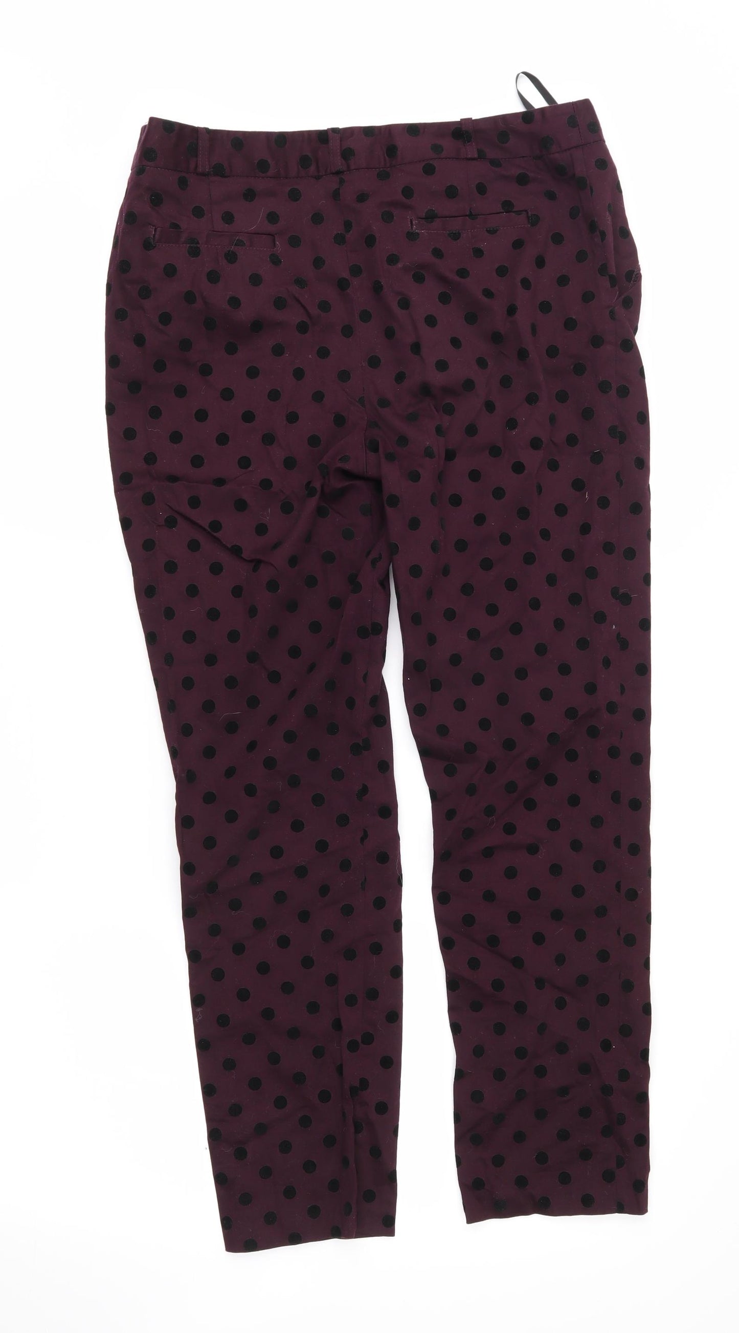 Atmosphere Womens Purple Polka Dot  Trousers  Size 14 L27 in