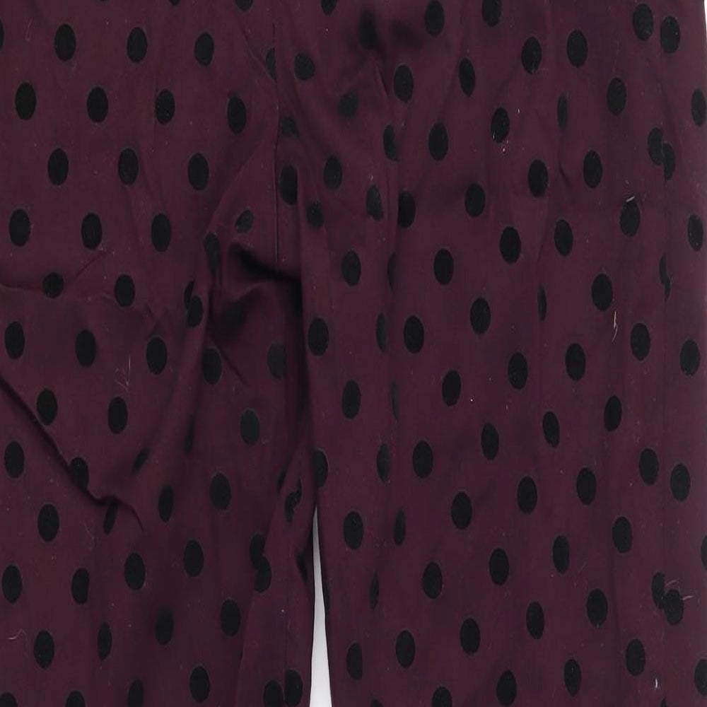 Atmosphere Womens Purple Polka Dot  Trousers  Size 14 L27 in