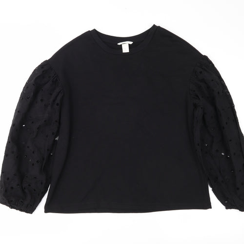 H&M Womens Black   Pullover Jumper Size M