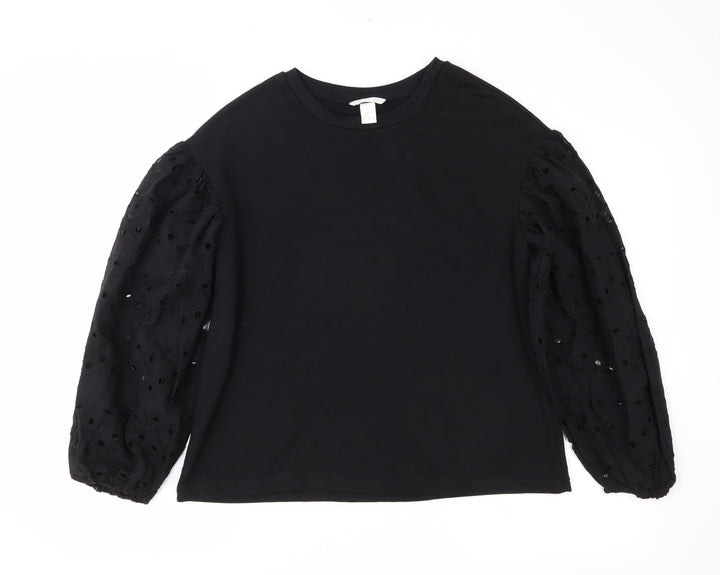 H&M Womens Black   Pullover Jumper Size M