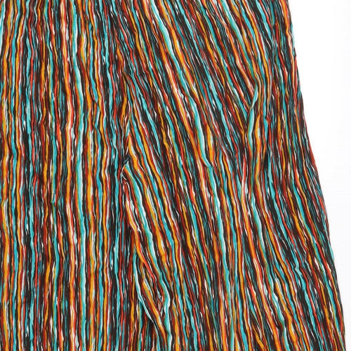 TU Womens Orange Striped  Cropped Trousers Size 14 L20 in