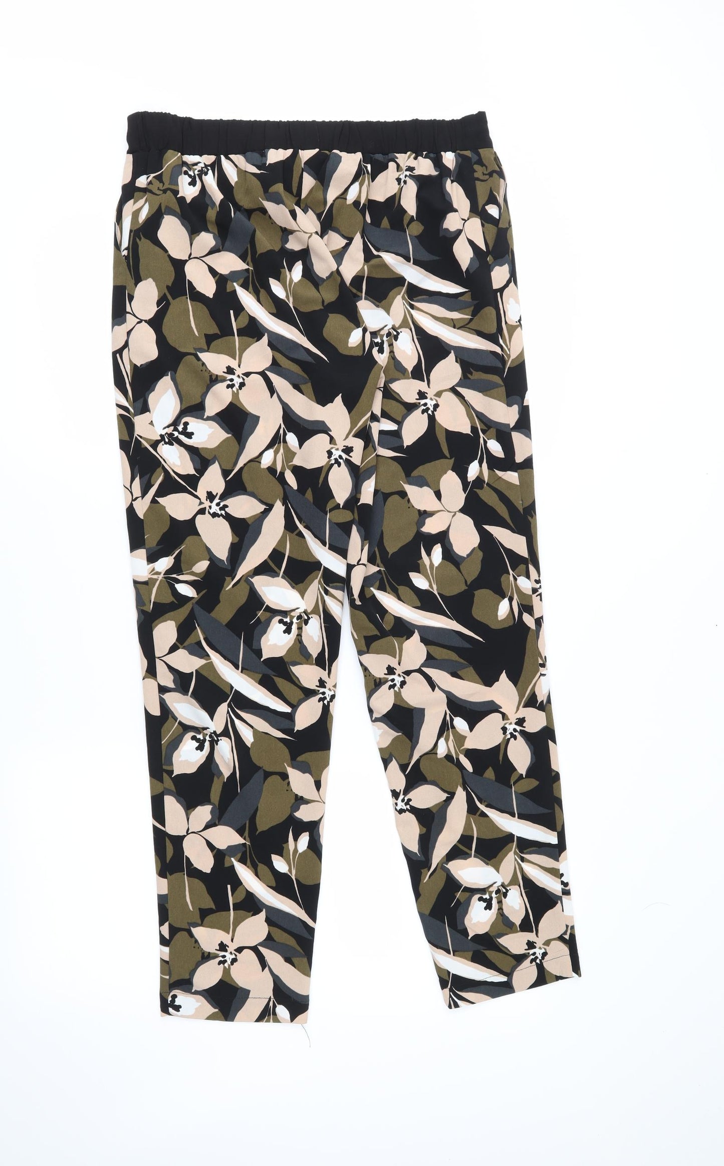 Wallis Womens Green Floral  Trousers  Size 12 L28 in