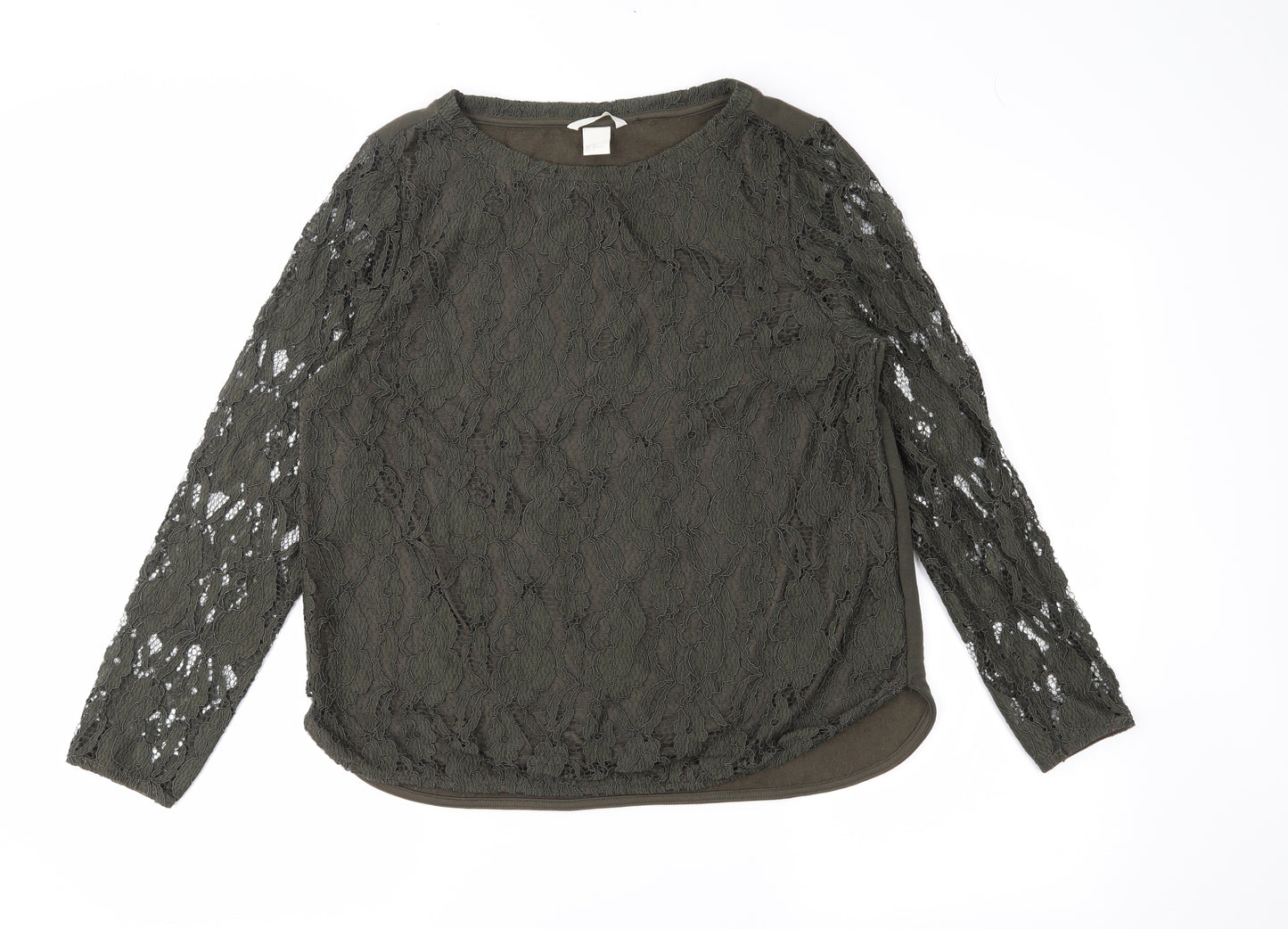 H&M Womens Green   Pullover Jumper Size M