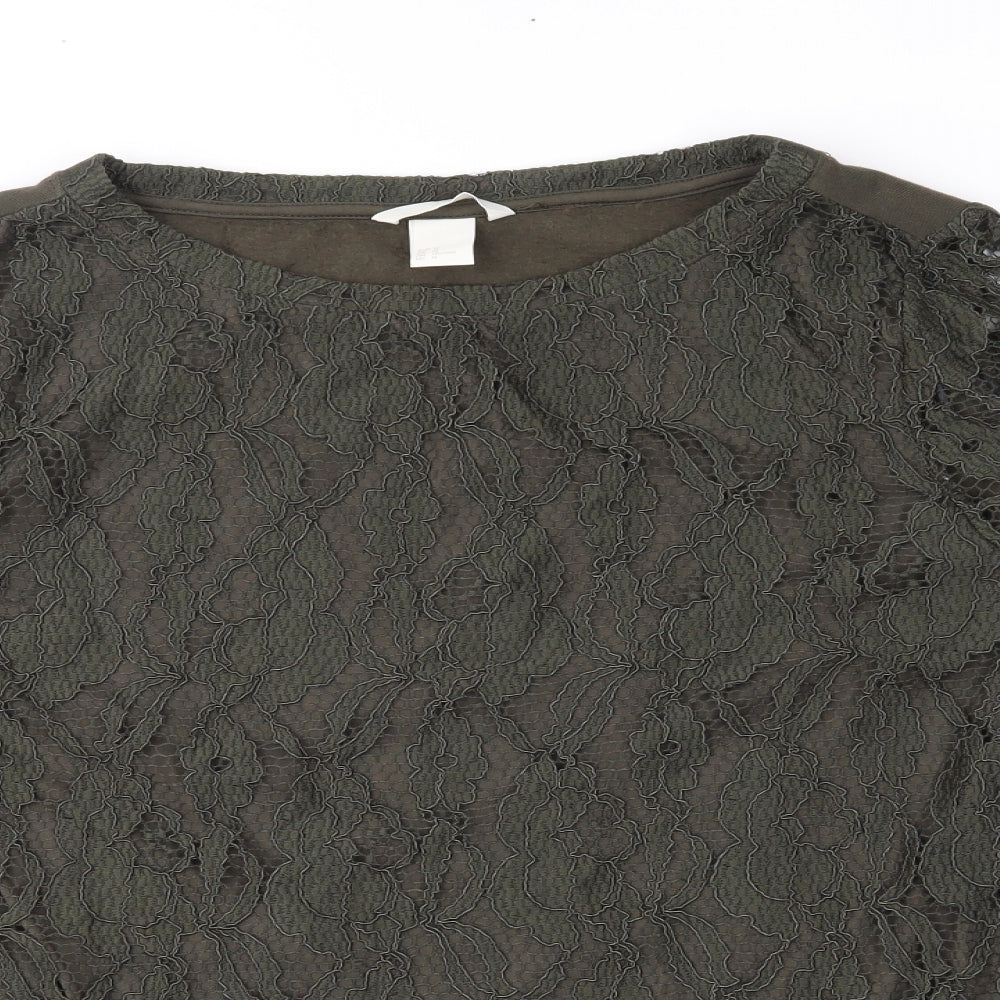 H&M Womens Green   Pullover Jumper Size M